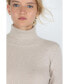 Фото #3 товара Women's 100% Pure Cashmere Long Sleeve Turtleneck Pullover Sweater