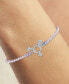 ფოტო #2 პროდუქტის Diamond Accent Braided Cord Pride Symbol Bracelet in Sterling Silver