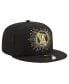 Men's Black California Angels Metallic Logo 9FIFTY Snapback Hat