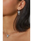 ფოტო #4 პროდუქტის Silver-Tone Cubic Zirconia Heart Drop Earrings, Created for Macy's