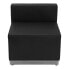 Фото #3 товара Hercules Alon Series Black Leather Chair With Brushed Stainless Steel Base
