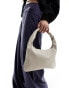 Фото #4 товара ASOS DESIGN weave loop handle shoulder bag in off white