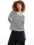 Фото #2 товара Selected Femme long sleeve t-shirt in stripe