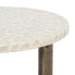 Side table Beige Brown Mother of pearl 40 x 40 x 45 cm MDF Wood