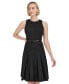 Women's Jewel-Neck Scuba-Crepe Dress Черный, 12 - фото #4