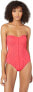 Фото #1 товара Kenneth Cole REACTION Women's 182891 Bandeau One Piece Swimsuit Size L