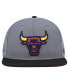 Фото #2 товара Men's Gray/Black Chicago Bulls Core Snapback Hat