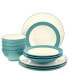 Фото #5 товара Colorwave Coupe 12-Piece Dinnerware Set, Service for 4, Created for Macy's