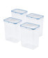 Фото #1 товара Easy Essentials 7.6-Cup Rectangular Food Storage Container, Set of 4