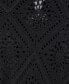 Women's Flared Sleeve Crochet Dress