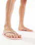 Фото #2 товара ASOS DESIGN Filo jelly flip-flops in light pink