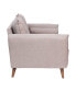 Фото #7 товара Carthage Upholstered Mid-Century Modern Pocket Spring Loveseat With Wooden Legs And Removable Back Cushions