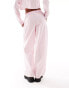 Фото #2 товара ONLY wide leg trouser co-ord in pink and red stripe