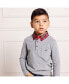 ფოტო #4 პროდუქტის Baby Boys Long Sleeve Polo Shirt with Woven Collar and Elbow Patches