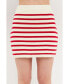 ფოტო #1 პროდუქტის Women's Knit Striped Mini Skirt