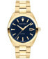 ფოტო #1 პროდუქტის Unisex Swiss Heritage Datron Gold Ion-Plated Steel Bracelet Watch 39mm