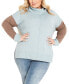 ფოტო #1 პროდუქტის Plus Size Riley High Low Sweater