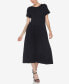 Фото #3 товара Women's Short Sleeve Asymmetrical Waist Maxi Dress
