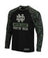 Фото #2 товара Men's Black, Camo Notre Dame Fighting Irish OHT Military-Inspired Appreciation Big and Tall Raglan Long Sleeve T-shirt