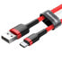 Фото #3 товара Wytrzymały nylonowy kabel przewód USB - USB-C QC3 3m - czerwony