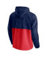 Men's Navy and Red Washington Wizards Anorak Block Party Windbreaker Half-Zip Hoodie Jacket