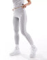 Фото #5 товара adidas Performance Essential 3 stripe leggings in grey