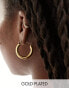 Lost Souls stainless steel 18ct gold plated 20mm hoop earrings