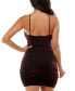 ფოტო #3 პროდუქტის Juniors' Glitter-Knit Cowlneck Mini Dress