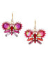 Faux Stone Butterfly Mismatch Drop Earrings