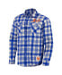 Фото #2 товара Men's Darius Rucker Collection by Royal New York Mets Plaid Flannel Button-Up Shirt