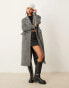 Glamorous oversized tailored coat in monochrome chevron