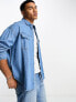 Фото #2 товара ASOS DESIGN extreme oversized denim shirt in vintage western styling