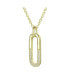 ფოტო #2 პროდუქტის Sterling Silver Cubic Zirconia Geometrical Pendant Necklace