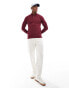 Polo Ralph Lauren icon logo slim fit long sleeve pique polo in burgundy marl Бордовый, M - Chest 38-40 - фото #2