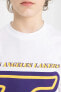 Фото #7 товара Футболка для малышей defacto NBA Los Angeles Lakers Oversize Fit C0388A824SM