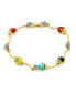 ფოტო #1 პროდუქტის Colorful Good Luck Garden Lucky Ladybug Link Charm Bracelet For Women Crystal Gold Plated