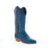 Фото #2 товара Abilene Boots 9270 Womens Blue Leather Slip On Cowboy Western Boots