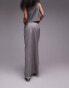 Фото #4 товара Topshop linen bias maxi skirt in charcoal