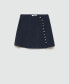 ფოტო #2 პროდუქტის Women's Decorative Buttons Miniskirt