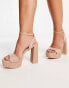 Фото #2 товара Glamorous Wide Fit espadrille platform heel sandals in beige