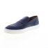 Фото #8 товара Bruno Magli Romolo BM3RMLN1 Mens Blue Suede Loafers & Slip Ons Penny Shoes