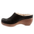 Фото #4 товара Softwalk Madison Plush S2268-004 Womens Black Narrow Clog Sandals Shoes 8.5