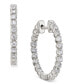 ფოტო #1 პროდუქტის Diamond In-and-Out Hoop Earrings (1/2 ct. t.w.) in 14k White Gold