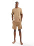 Boss Bodywear rib short in beige M - фото #1