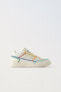 Фото #1 товара Минималистичные кроссовки со шнуровкой и цветными кромками ZARA