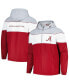 Фото #1 товара Men's Crimson Alabama Crimson Tide Center Line Half-Zip Raglan Hoodie Jacket