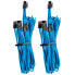 Corsair Premium Sleeved PCIe Dual-Kabel, Doppelpack (Gen 4) - blau - фото #1