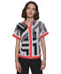 Фото #1 товара Women's Printed Button-Down Blouse