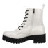 Фото #3 товара Dirty Laundry Mazzy Zippered Lace Up Platform Combat Womens White Casual Boots