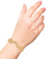 ფოტო #2 პროდუქტის Textured Butterfly Link Bracelet in 18k Gold-Plated Sterling Silver, Created for Macy's